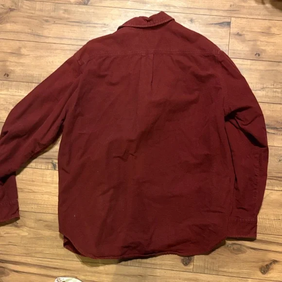 Eddie Bauer Burgundy Flannel Shirt - Picture 4 of 4